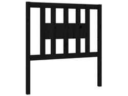 Maison Exclusive - Cabecero Madera Maciza De Pino Negro 96x4x100 Cm