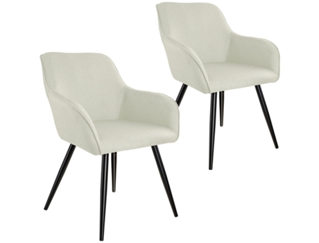 Conjunto de 2 Sillas TECTAKE (Beige - Poliuretano - 62 x 58 x 82 cm)