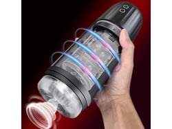 Juguete de masturbación masculina resistente al agua IPX8, máquina de succión de rotación automática (negro) YIZHOOD