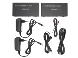 Extensor De Interface Multimídia 4k Hd Com Kvm Via Cat5e/6 Até 120m Plugue Eu