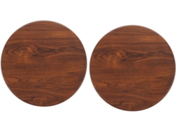 Taburete Redondo De Madera Maciza De 2 Piezas Con Cojín Cómodo Para Cocina Y Sala De Estar, Fácil De Montar.