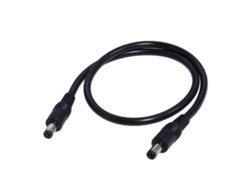 Cable de alimentación DC Velora 2026 de 5 m (16,4 pies) con conector macho doble de 5,5 x 2,1 mm, resistente al agua, para exteriores con PD de 100 W.