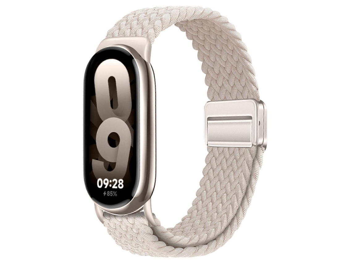 Pulsera de nailon trenzado con cierre magnético para Xiaomi Smart Band 10/9/8
