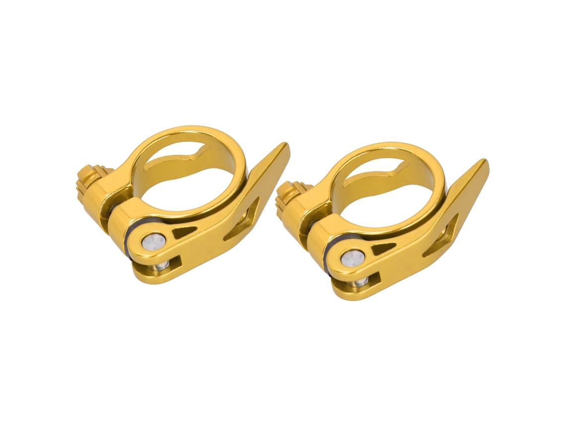 2 Abrazaderas Rápidas Para Sillín De Bicicleta De Montaña Y Carretera De 34,9 Mm, De Acero Y Aluminio.