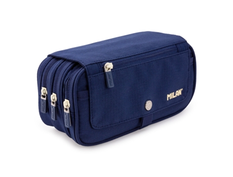MILAN 1918 Estuche Portatodo Triple Con Cuatro Cremalleras para Material Escolar