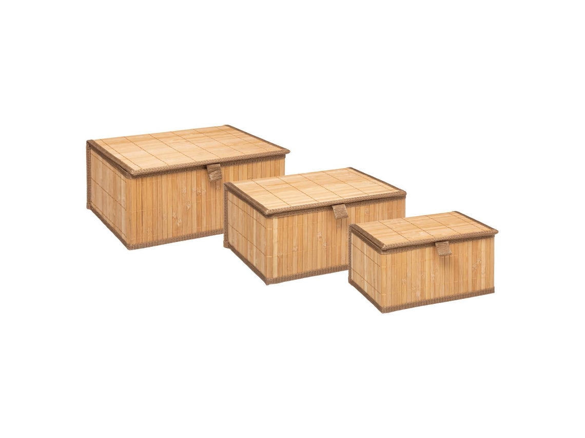 5five - 3 cajas de almacenamiento de bambú