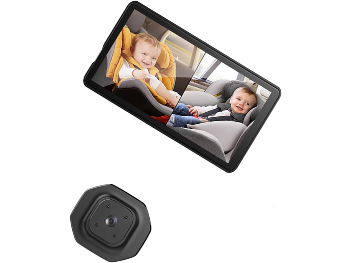 Coche Con Asiento Trasero Y Lente Objetivo: Observa Cinco Pantallas, Cámara Infrarroja