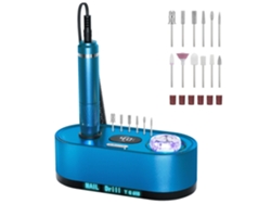Conjunto Manicura/pedicura Eifson Lima Eléctrica 40000rpm Pantalla Lcd (azul Oscuro)