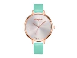 Reloj De Pulsera De Cuarzo Para Mujer Zhoulianfa Con Correa De Cuero Sintético, Estilo Moderno (menta)