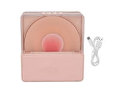 Reproductor De Vinilo Altavoz Retro Bluetooth Con Luz Nocturna Estéreo De Escritorio Rosa