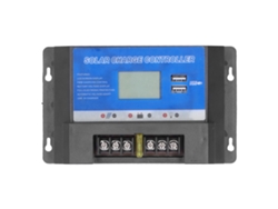 Veloriskku-regulador De Carga Solar Lcd Com 2 Portas Usb E Painel Solar Pv Durável 20a