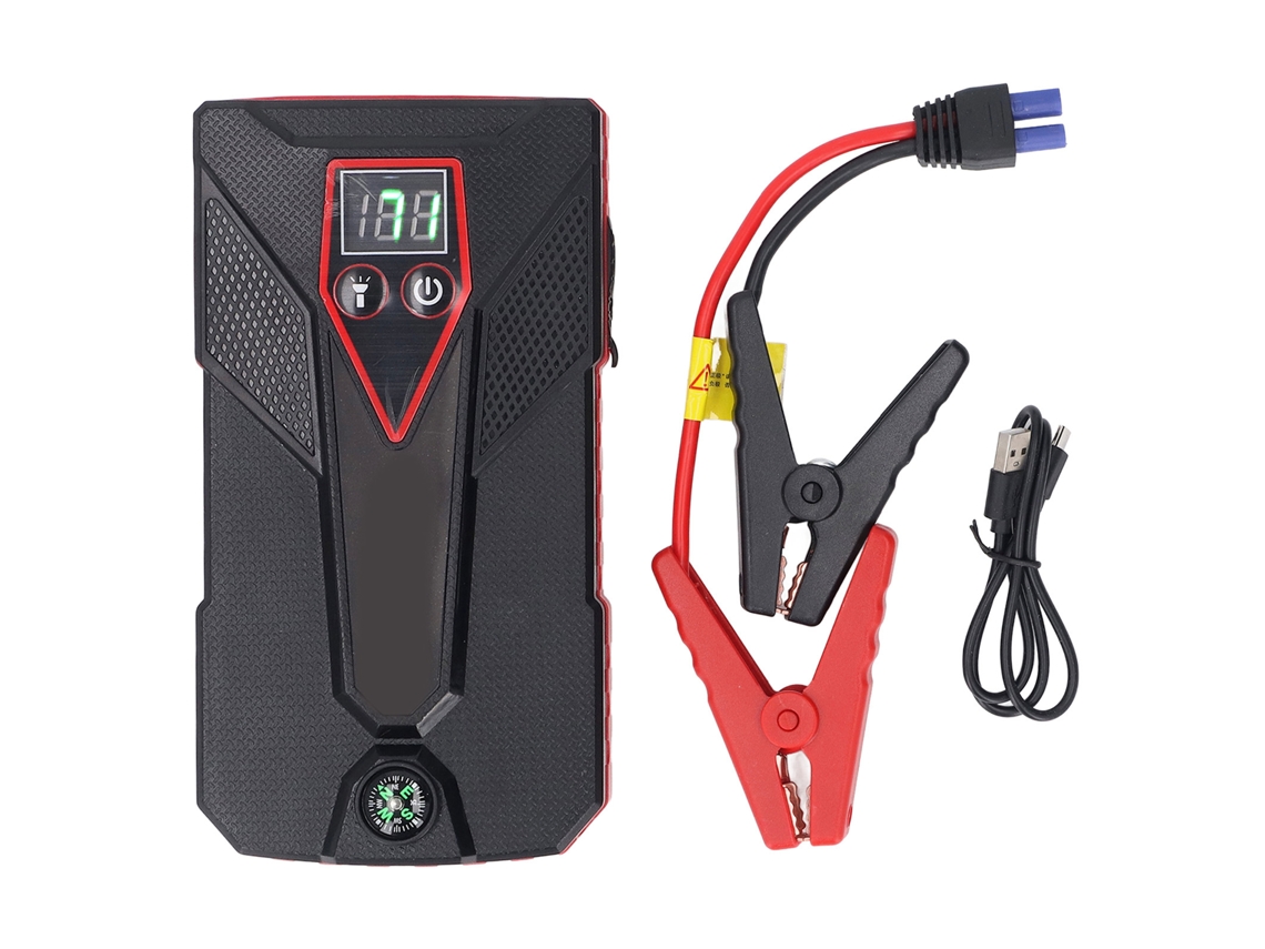 Arrancador Portátil De Batería Para Coche De 1000 A Y 12 V Con Pantalla Lcd Y Doble Puerto Usb Para Motores De Gasolina De 7 L Y 5,5 L.