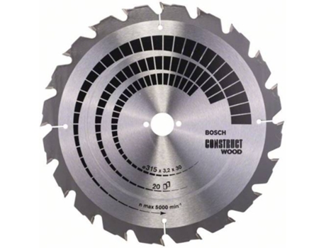 Disco de Sierra Circular BOSCH Construct Madera 315x30x3.2 mm - 20