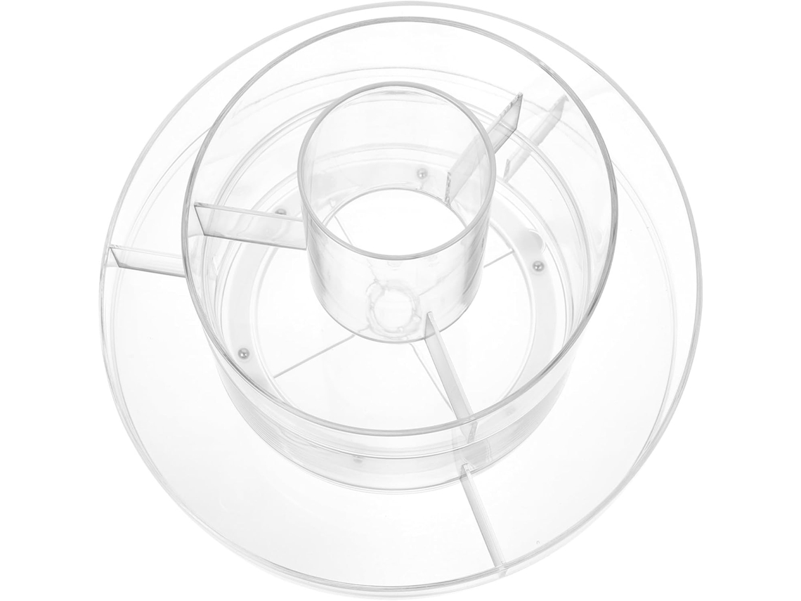 Organizador Demaquiagem Transparente Com Rotação De 360 Graus Da Villcase, Design Criativo, Várias Camadas E Que