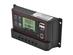 Controlador de carga solar inteligente 2026dz con doble puerto USB de 12/24 V y 30 A PWM para paneles de baterías.