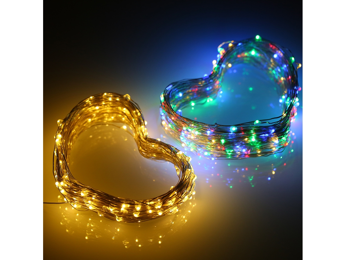Rebe-luz De Cascada Solar Led 2m 20 Led Cable De Cobre Flexible 8 Modos Ip65 Blanco Cálido Para Jardín Fiesta Navidad Decoración
