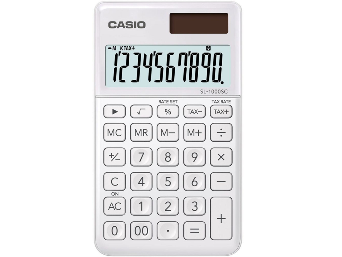 Calculadora CASIO de bolsillo SL-1000SC (Blanca)