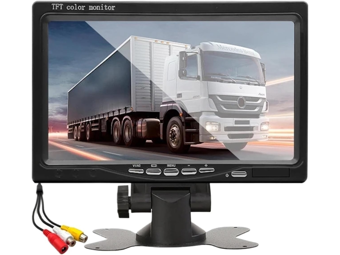 Cámara De Visión Trasera Para Coche Con Pantalla De 7 Pulgadas Y Entrada De Vídeo Digital Hd.