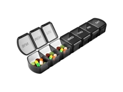 Caja de dosificación de medicamentos para una semana con compartimentos grandes