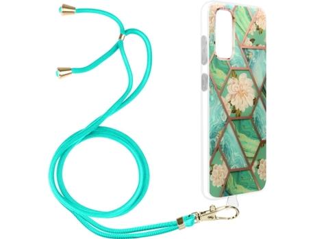 Funda Samsung Galaxy S20 Plus AVIZAR Geométrico con Correa (Azul)