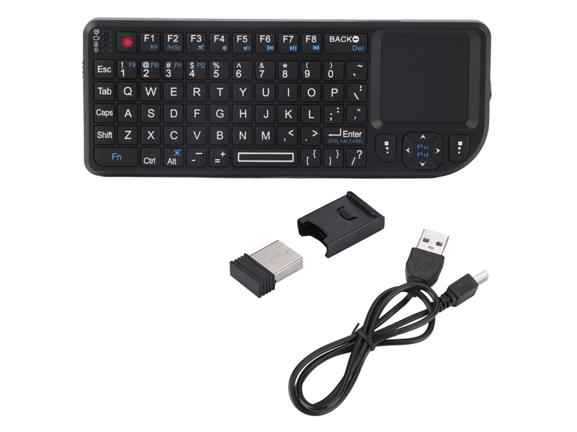 Teclado Sem Fio 2.4ghz Com Touchpad Rechargeable Ultra Mini Fino Usb Backlit Para Ps3/4 Xbox 360