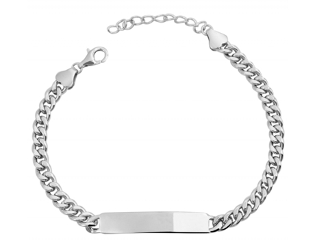 Pulsera Nibal Grabable en Plata de Ley 925 Bañada en Rodio