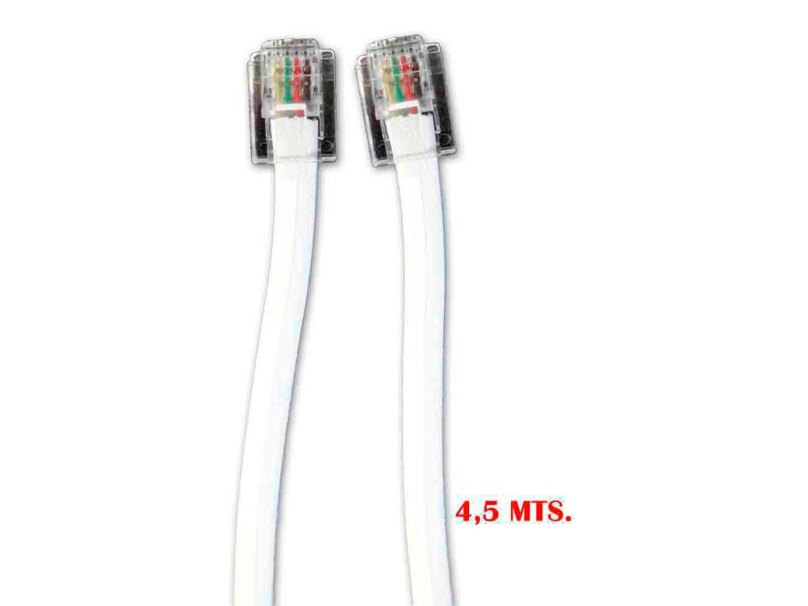 Extensor telefónico EDM 4 Vias Macho-Macho 4.5m
