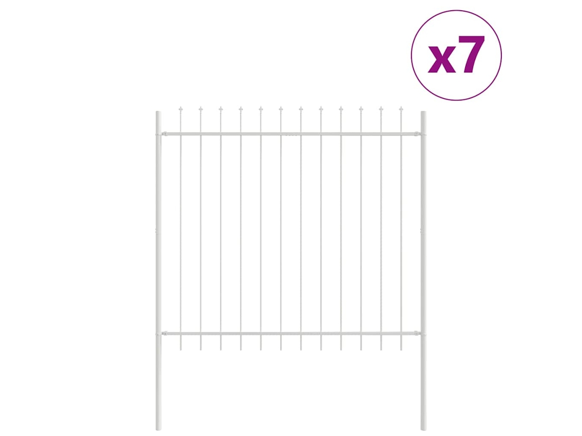 Valla de exterior de acero blanco Vidaxl (170 x 3,4 x 200 cm)