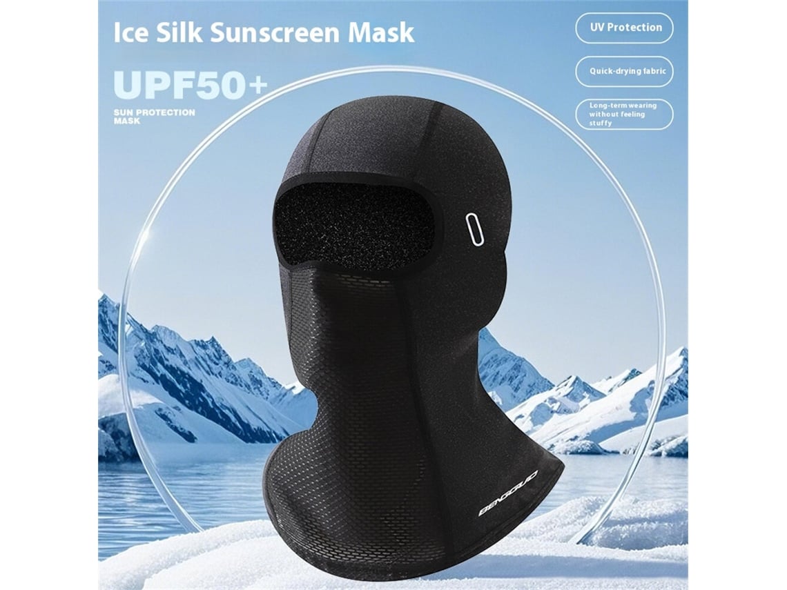 Cinza Longa Bengguo Máscara Facial Upf50+ Ice Silk Uv Secagem Rápida Respirável Primavera Verão Proteção Pescoço Ciclismo Motociclismo