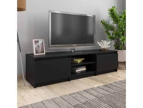 Mueble para la televisión VIDAXL Negro Madera contrachapada (140x40x35.5 cm)
