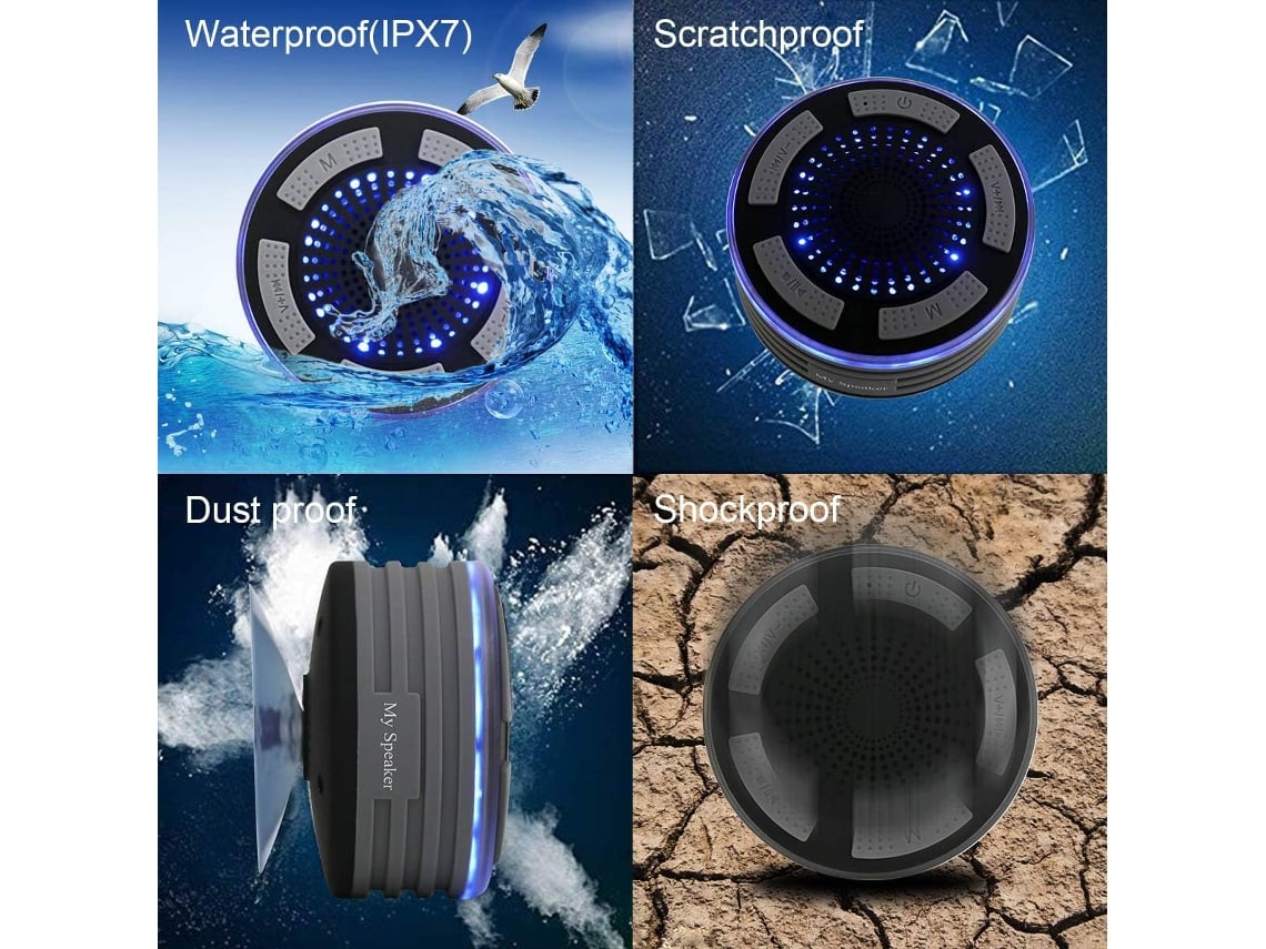 Altavoz de ducha Bluetooth portátil