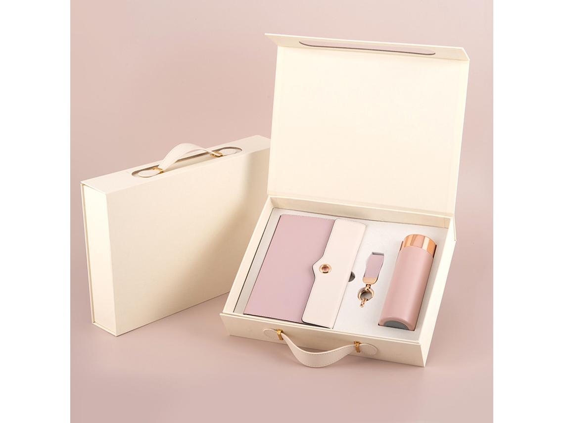 Termo De 450 Ml Con Llavero Y Agenda A5 (rosa)