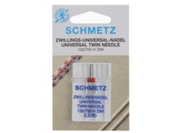 Aguja Schmetz Gemela Universales 130/705 H Zwi 2.5/80. Pack 1 Aguja