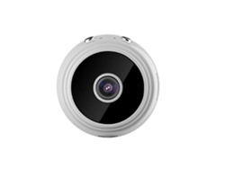 Mini cámara espía inalámbrica portátil 1080P con visión nocturna, ideal para uso en interiores y exteriores (blanca)