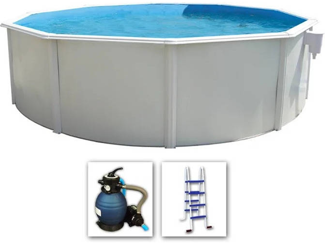 Piscina Premium QP Monoblock Acero Galvanizado  (Blanco - 5,5m x 1,2m)