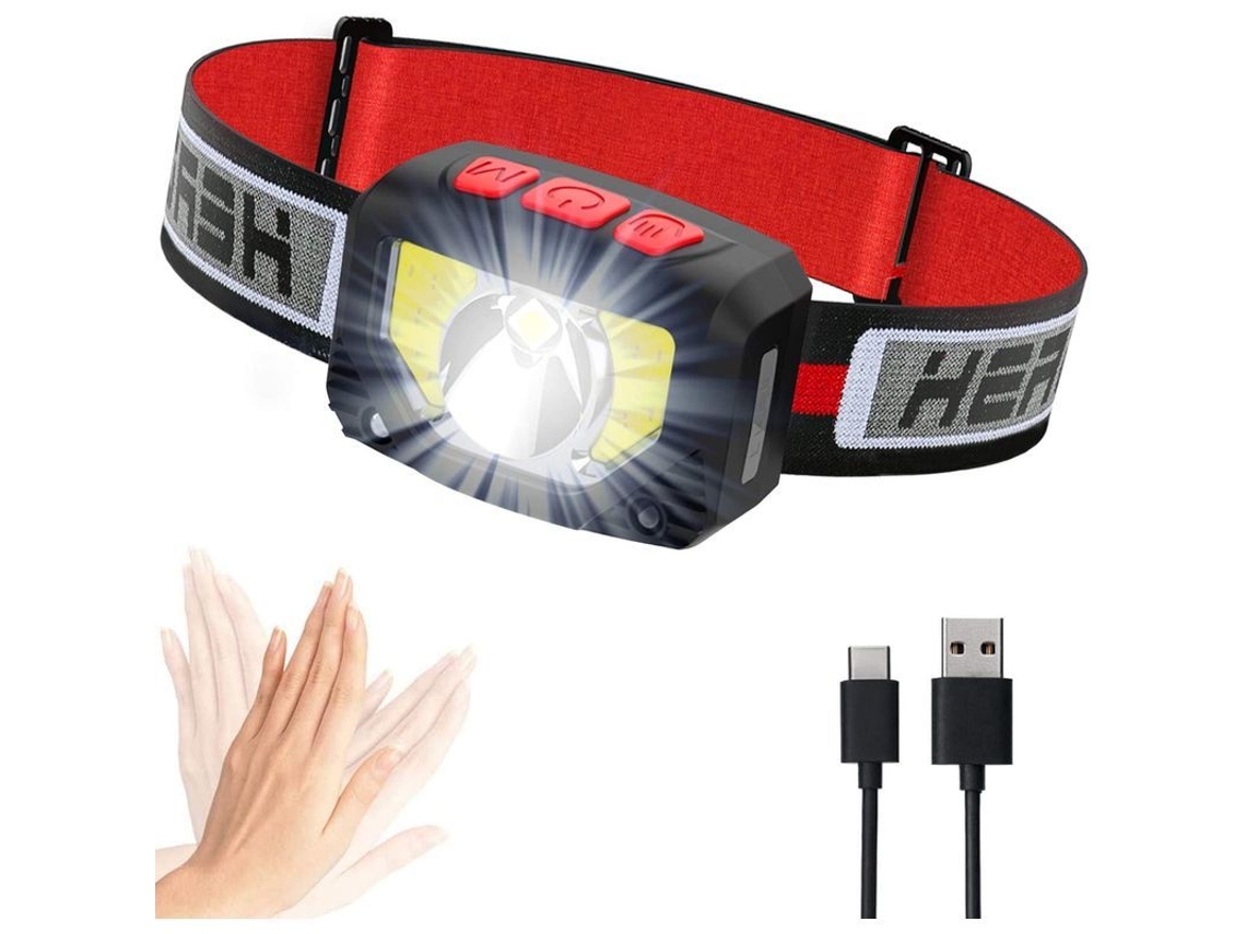 Linterna Frontal Led Usb Recargable, 1000 Lúmenes, Súper Brillante Con Sensor De Movimiento, Ipx5 Para Correr, Acampar Y Hacer Senderismo.