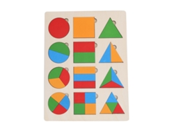 Tablero De Figuras Geométricas, Juego Educativo De Madera, Juguete Preescolar Para Niños Con 3 Tipos De Combinaciones.