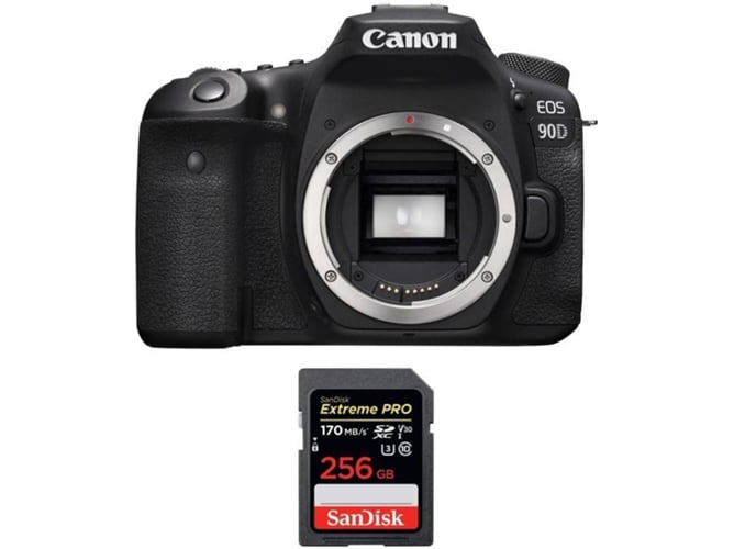 Kit Cámara CANON EOS 90D + SanDisk 256 GB (APS-C)