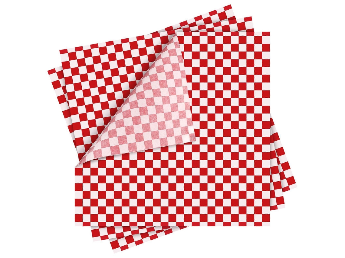 24 Hojas De Papel Encerado Deli Anti Grasas Para Liner De Canasta Alimentaria Grado Alimentario