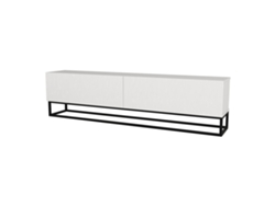 Mueble de TV Verpsboga 2 Puertas Base Larga 180x32x47 cm Blanco [EN.CASA]