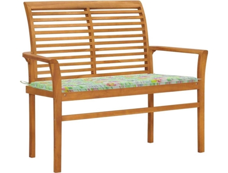Banco de jardín VIDAXL Marrón Teca (112x55x94 cm)