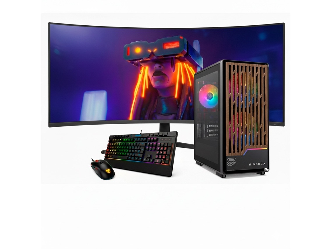 Neo-pc Gaming Intel I7 14700kf / Rtx 5060 / 16gb Ram / 1tb Ssd / Windows 11 Pro / Monitor Curvo 34” Qhd 165hz / Einarex