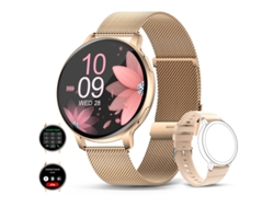 Smart Watch S53 Monitor de salud de llamadas Bluetooth, correa doble dorada GODTVAGT