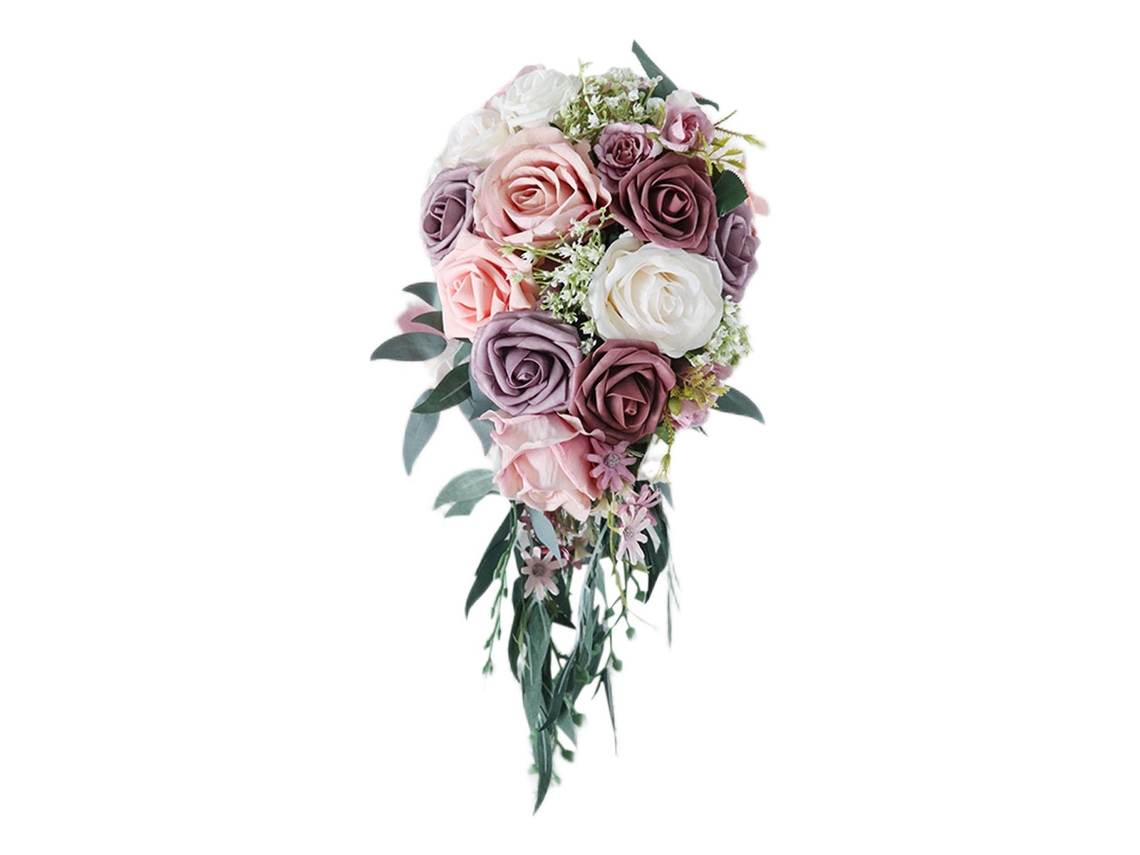 Ramo de novia artificial, cascadas de flores artificiales, slowmoose