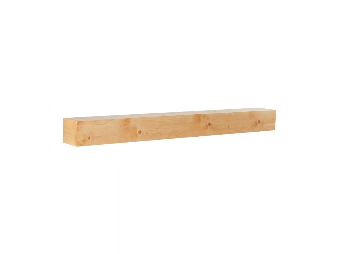 Conjunto Consola y Estante de Madera de Pino 183cm para Chimenea y Decoración Tekmaquinas