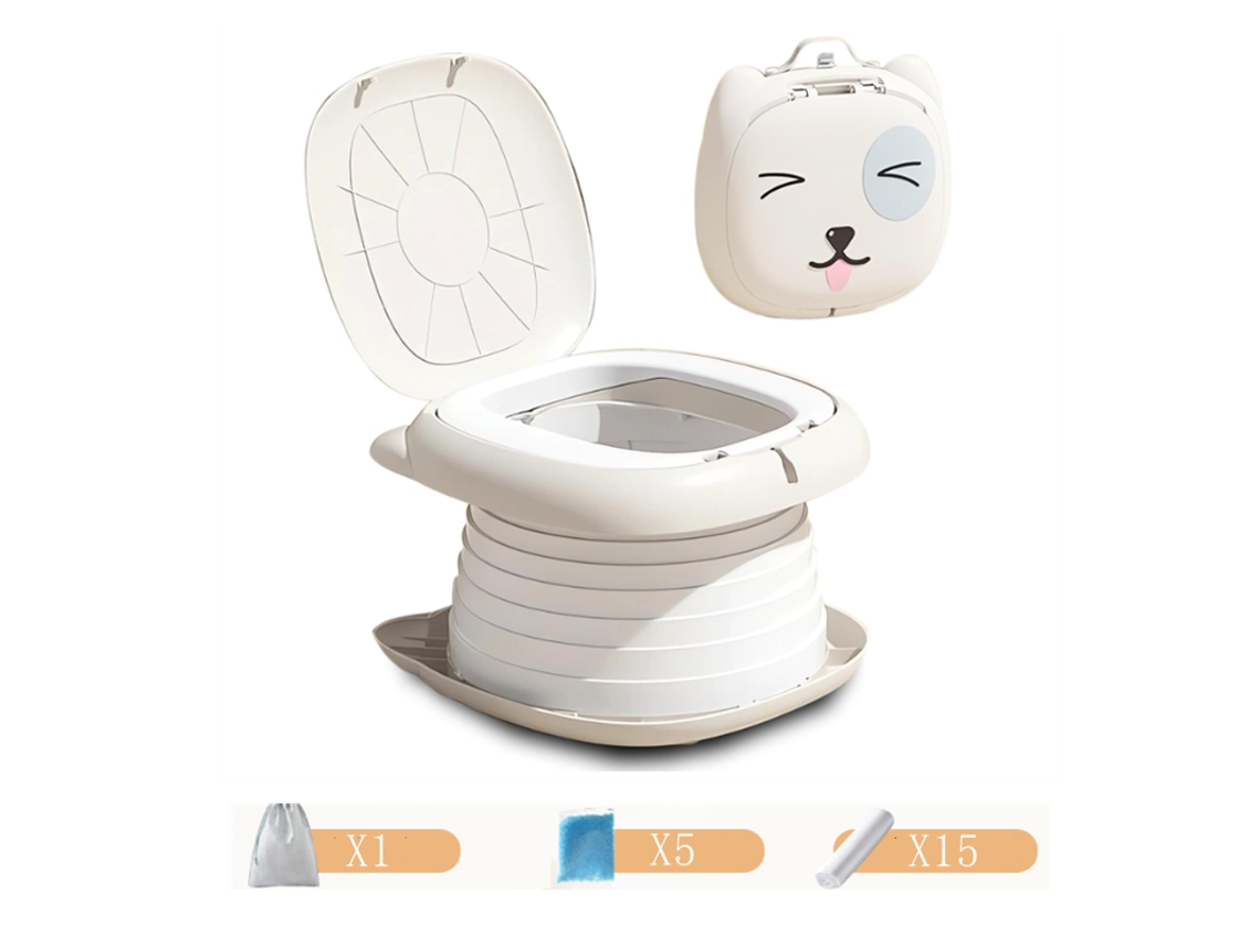 Inodoro Plegable Portátil Para Niños Hw02 Marrón/blanco Szsmart