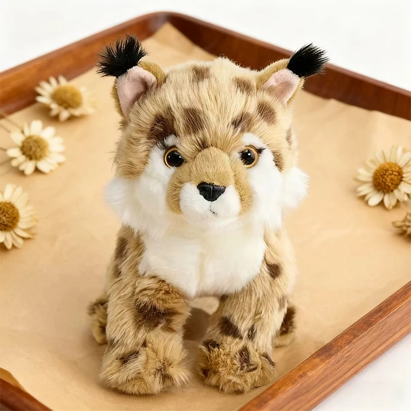 (30cm) 25cm Brinquedo De Pelúcia Leopardo Amarelo Anime, Boneco De Animal Selvagem Fofo