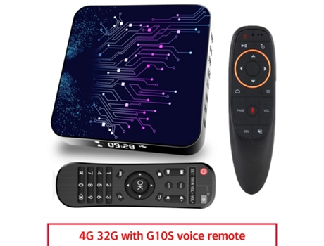 Box Smart Tv 2 + 16g Tp02 Rk3318 Android 10 con control remoto 4 + 32G_US enchufe + control remoto G10S