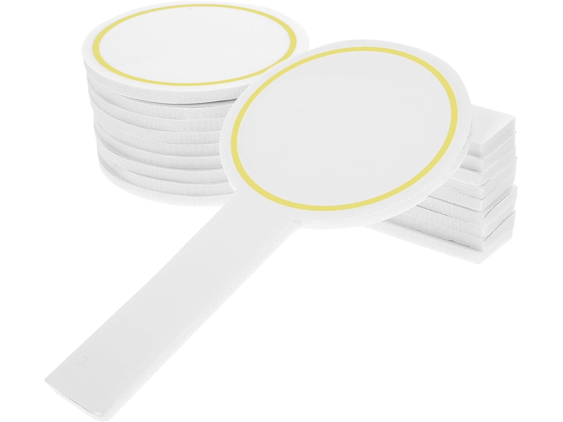 Juego De 6 Tabletas Blancas De Espuma Borrable Para Calificar Y Votar, Material Seguro, Portátil.