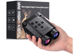 Mini gafas de visión nocturna, binoculares de visión nocturna, gafas infrarrojas digitales con pantalla LCD de 2,4 pulgadas, negras Bestvite